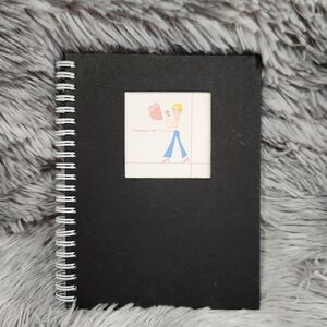 Black Spiral Journal/Notebook with Fashion Illustration